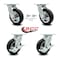 Service Caster 6 Inch Black Pneumatic Wheel Caster Swivel with Swivel Locks 2 with Brakes, 4PK SCC-100S150-PNB-BSL-2-TLB-2 - alternate 5